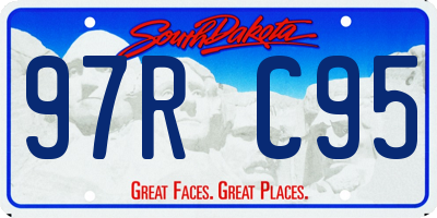 SD license plate 97RC95