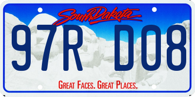 SD license plate 97RD08