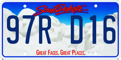 SD license plate 97RD16