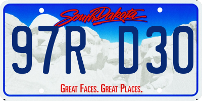 SD license plate 97RD30