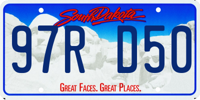 SD license plate 97RD50