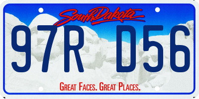SD license plate 97RD56