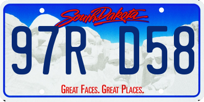 SD license plate 97RD58
