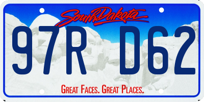 SD license plate 97RD62