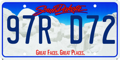 SD license plate 97RD72