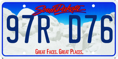 SD license plate 97RD76