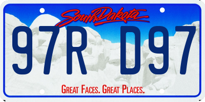 SD license plate 97RD97