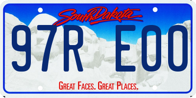 SD license plate 97RE00