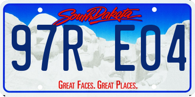 SD license plate 97RE04