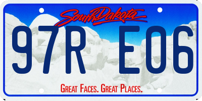 SD license plate 97RE06