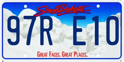 SD license plate 97RE10