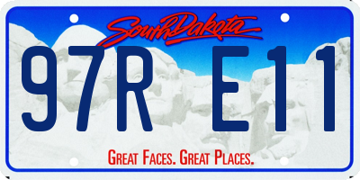 SD license plate 97RE11