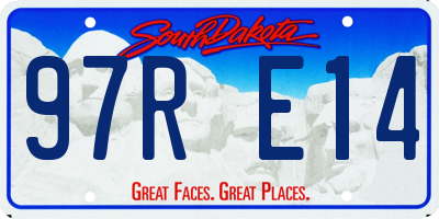 SD license plate 97RE14