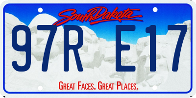 SD license plate 97RE17