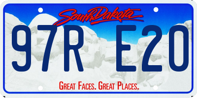 SD license plate 97RE20