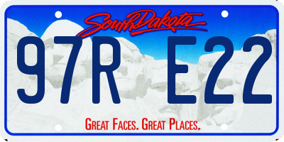 SD license plate 97RE22