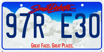 SD license plate 97RE30