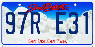 SD license plate 97RE31