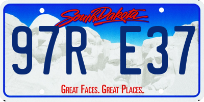 SD license plate 97RE37