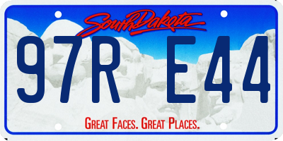 SD license plate 97RE44