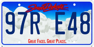 SD license plate 97RE48