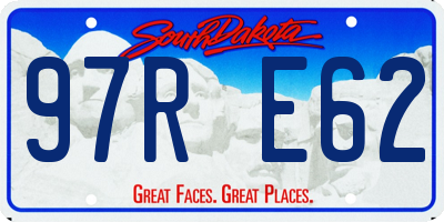 SD license plate 97RE62