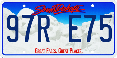 SD license plate 97RE75