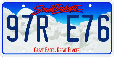 SD license plate 97RE76