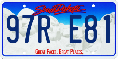 SD license plate 97RE81