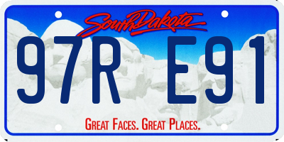 SD license plate 97RE91