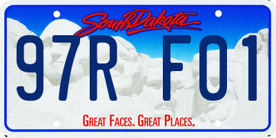 SD license plate 97RF01