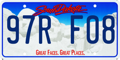 SD license plate 97RF08