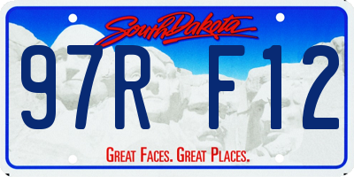 SD license plate 97RF12