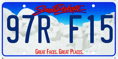 SD license plate 97RF15