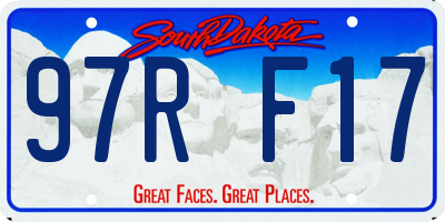 SD license plate 97RF17