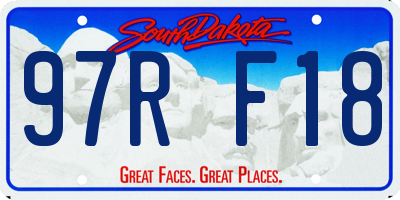 SD license plate 97RF18