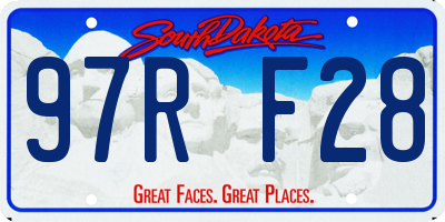 SD license plate 97RF28