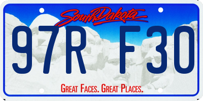 SD license plate 97RF30