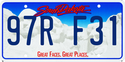SD license plate 97RF31