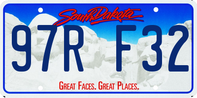 SD license plate 97RF32
