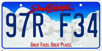 SD license plate 97RF34
