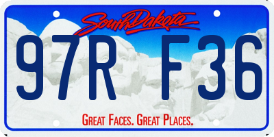 SD license plate 97RF36