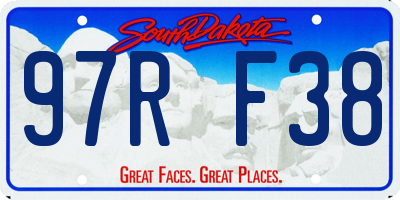 SD license plate 97RF38