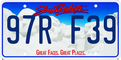 SD license plate 97RF39