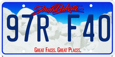 SD license plate 97RF40