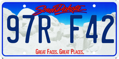 SD license plate 97RF42