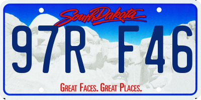 SD license plate 97RF46