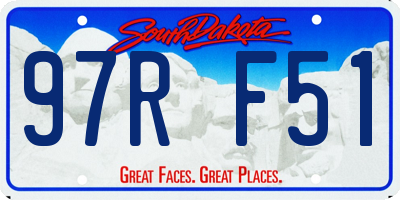 SD license plate 97RF51