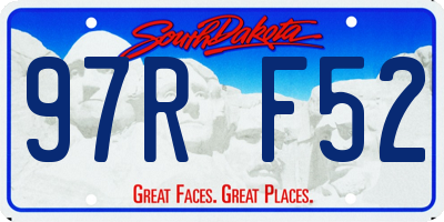 SD license plate 97RF52