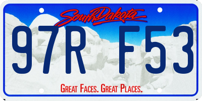 SD license plate 97RF53